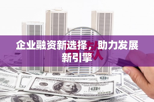 正宁企业融资新选择，助力发展新引擎
