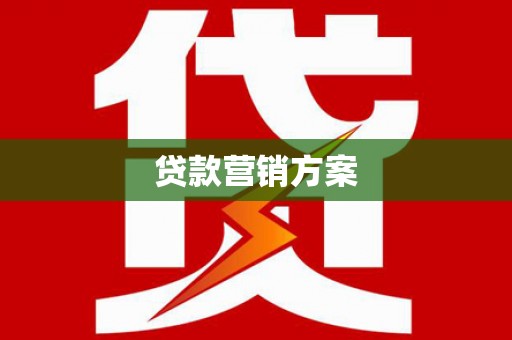 丽水贷款营销方案