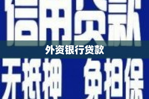 平顶山外资银行贷款