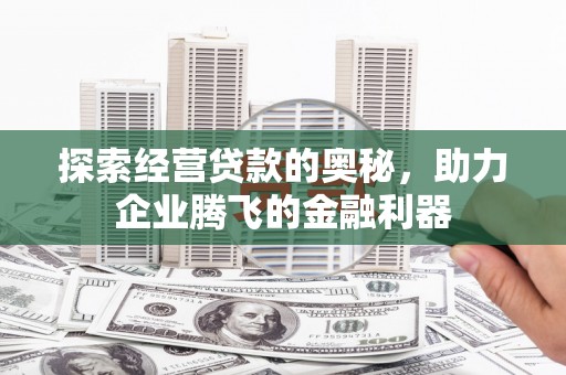 隆昌探索经营贷款的奥秘，助力企业腾飞的金融利器