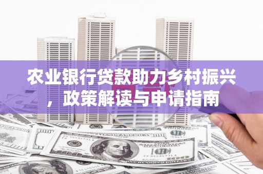 永善农业银行贷款助力乡村振兴，政策解读与申请指南