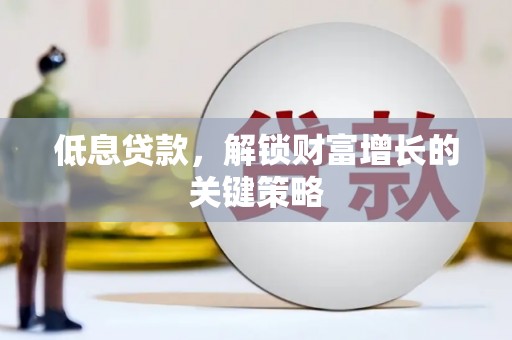 丽水低息贷款，解锁财富增长的关键策略