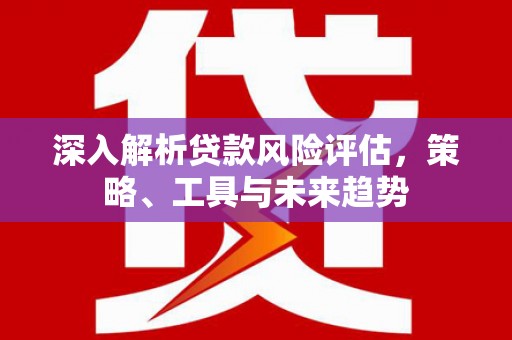 留坝深入解析贷款风险评估，策略、工具与未来趋势