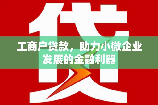 永登工商户贷款，助力小微企业发展的金融利器