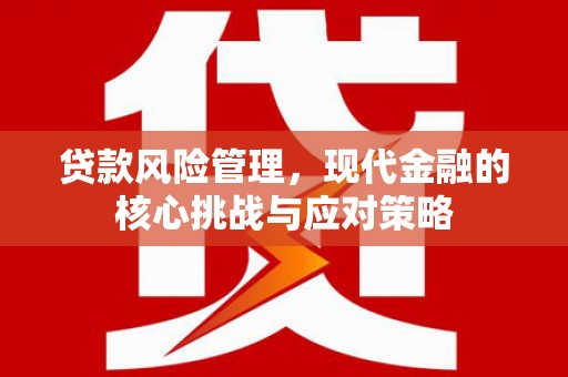 横沥贷款风险管理，现代金融的核心挑战与应对策略