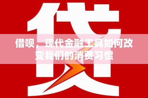 火炬借呗，现代金融工具如何改变我们的消费习惯