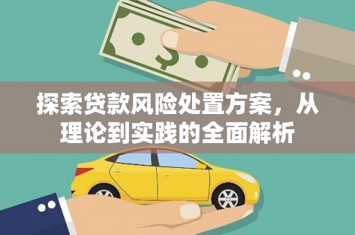 印江探索贷款风险处置方案，从理论到实践的全面解析