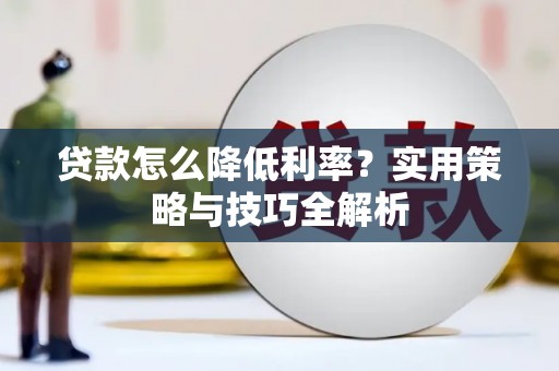 西丰贷款怎么降低利率？实用策略与技巧全解析